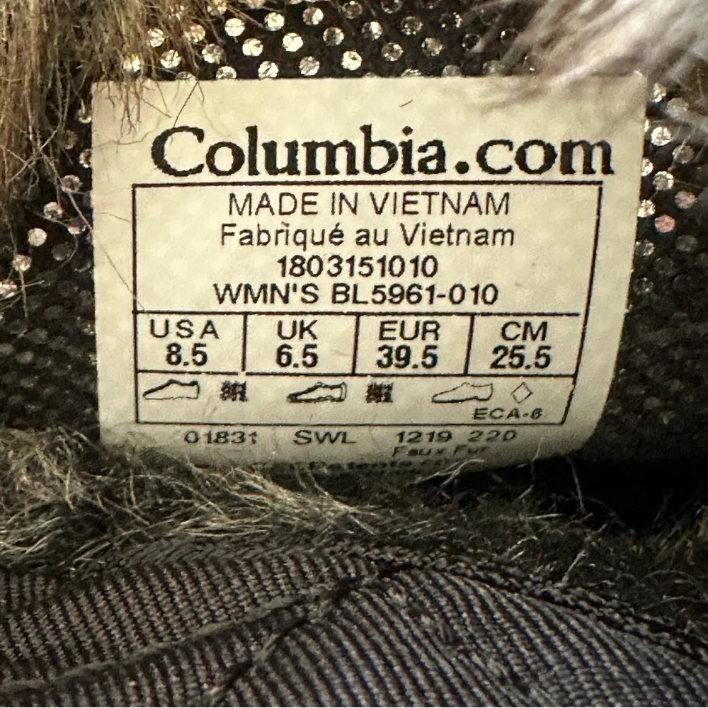 Columbia Minx Shorty III Omni-Heat Black Waterproof Winter Snow Boots Women 8.5